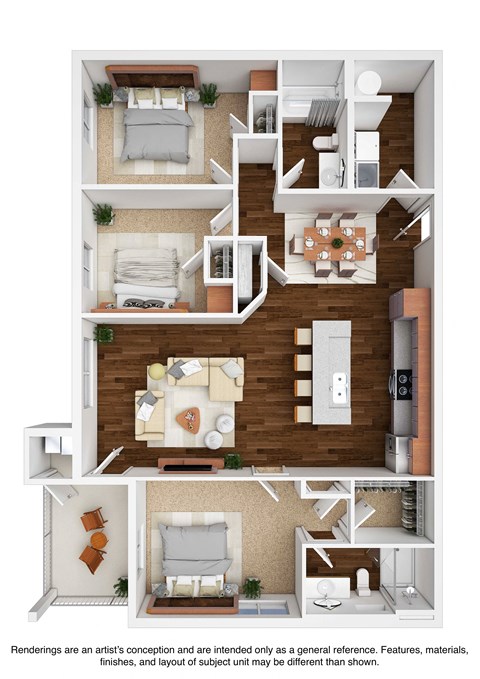 Magnolia at Homestead 3 Bedroom Floorplan